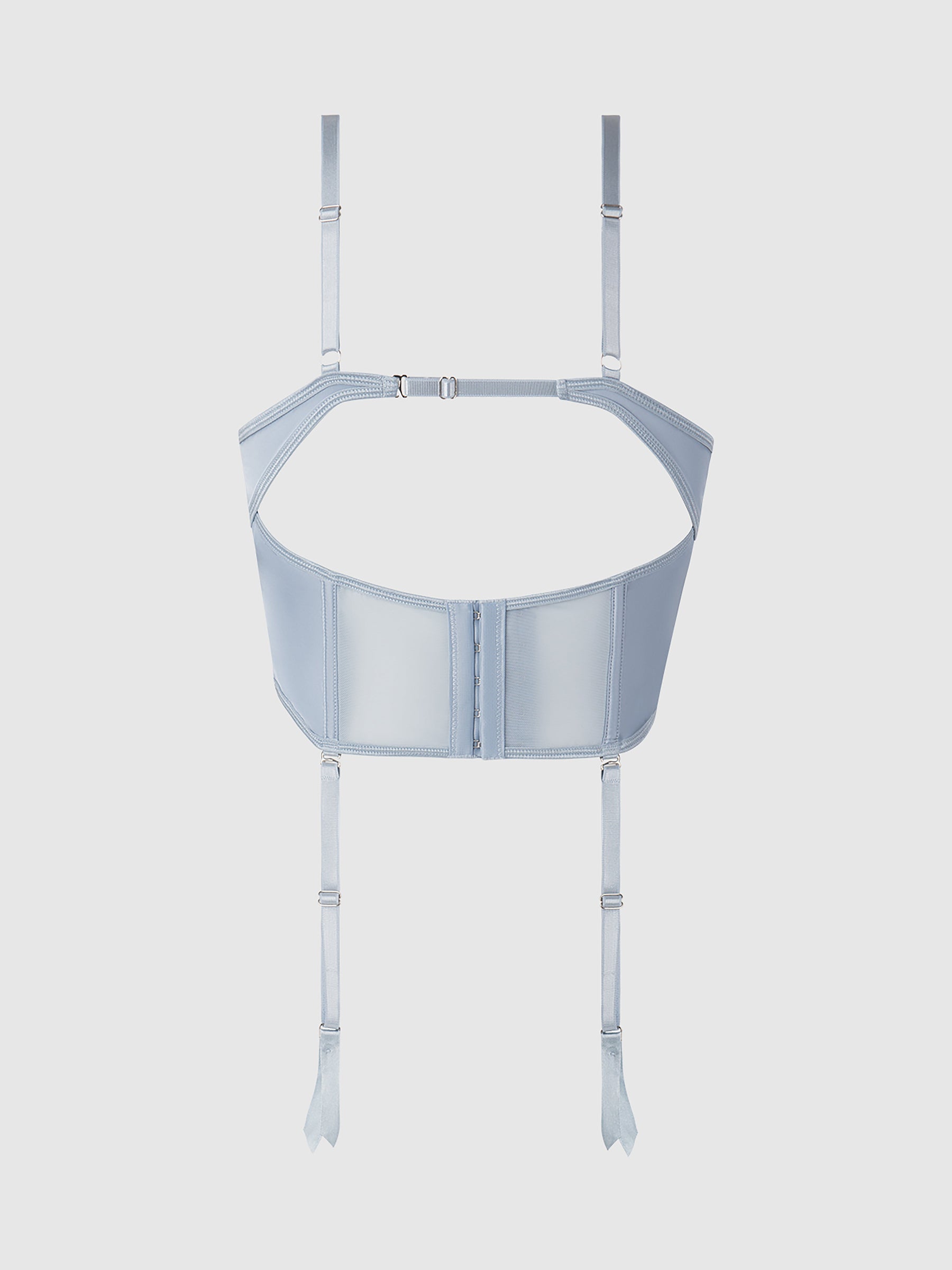 Serenity Lace & Satin Underwire Unlined Bustier - Frederick's of Hollywood