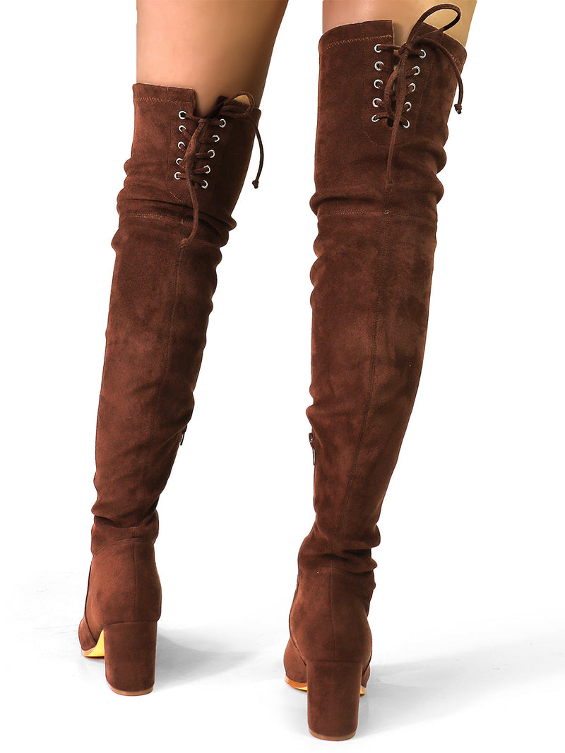 Becky Stretchy Thigh High Boots