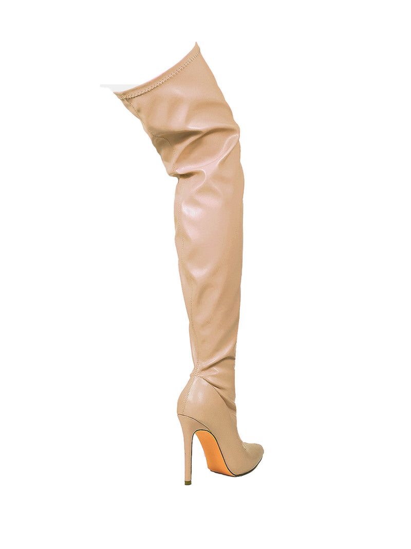 Gisele Stretchy Overknee Heeled Boots