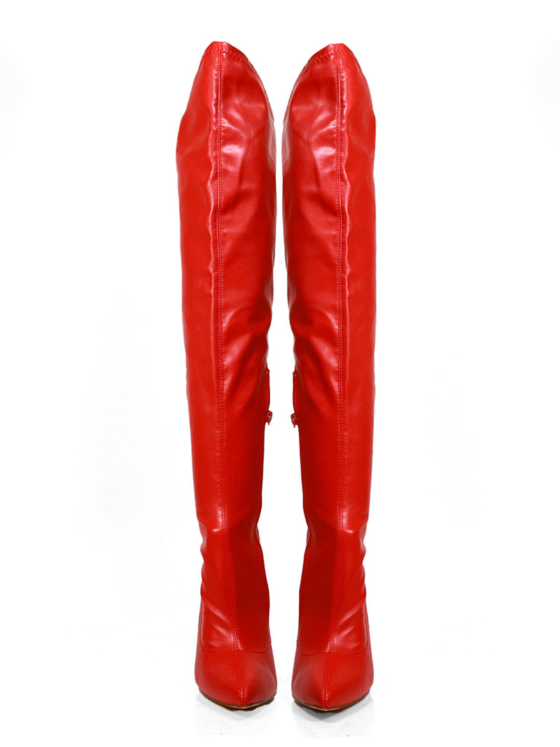 Gisele Stretchy Overknee Heeled Boots