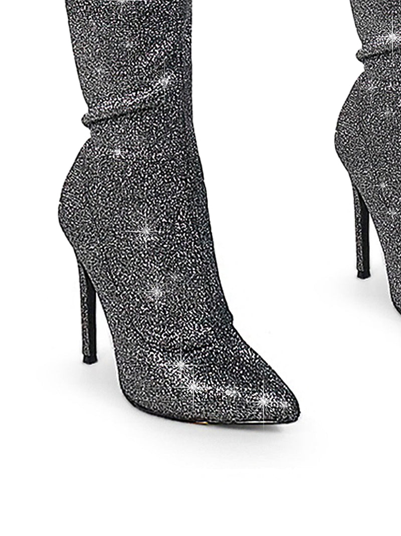 Gisele Stretchy Overknee Heeled Boots