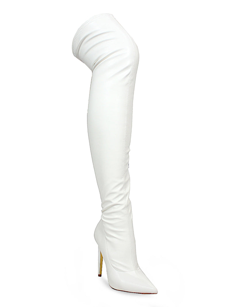 Gisele Stretchy Overknee Heeled Boots