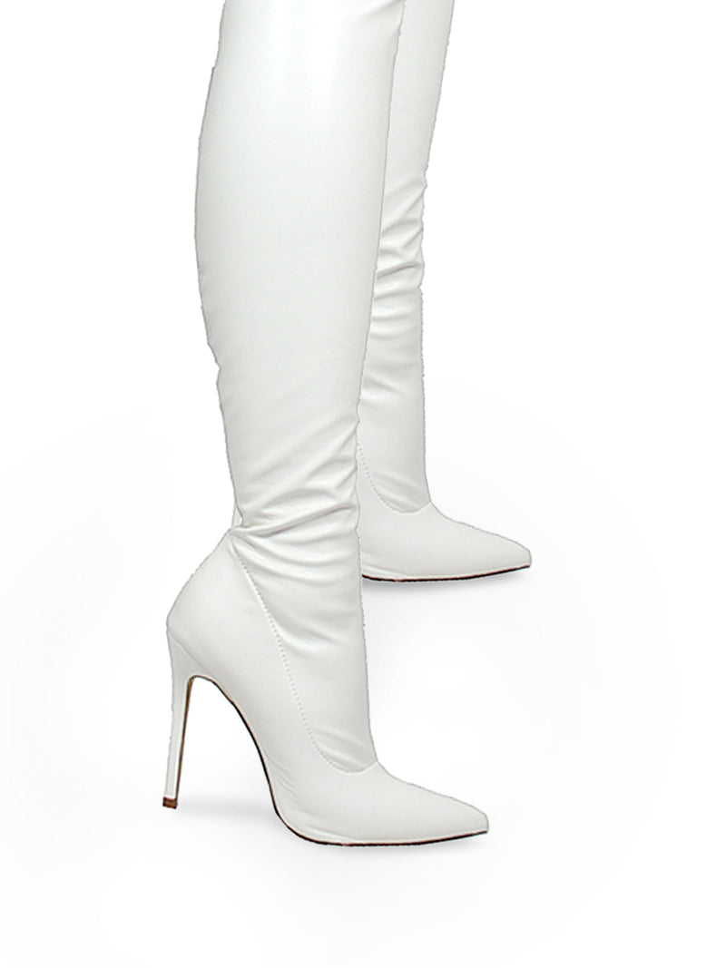Gisele Stretchy Overknee Heeled Boots