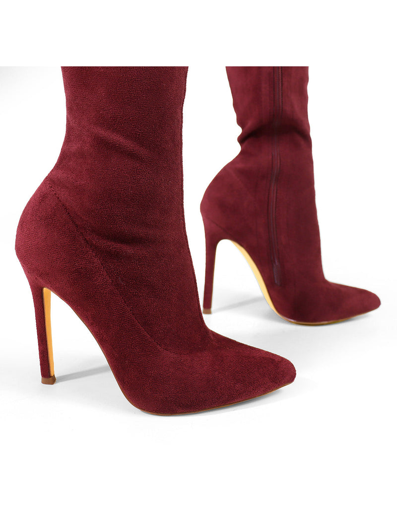 Gisele Stretchy Overknee Heeled Boots