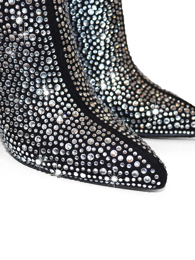 Izara Rhinestone Ankle Boots