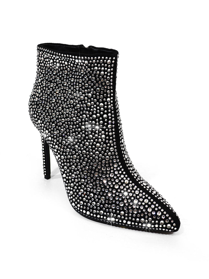 Izara Rhinestone Ankle Boots