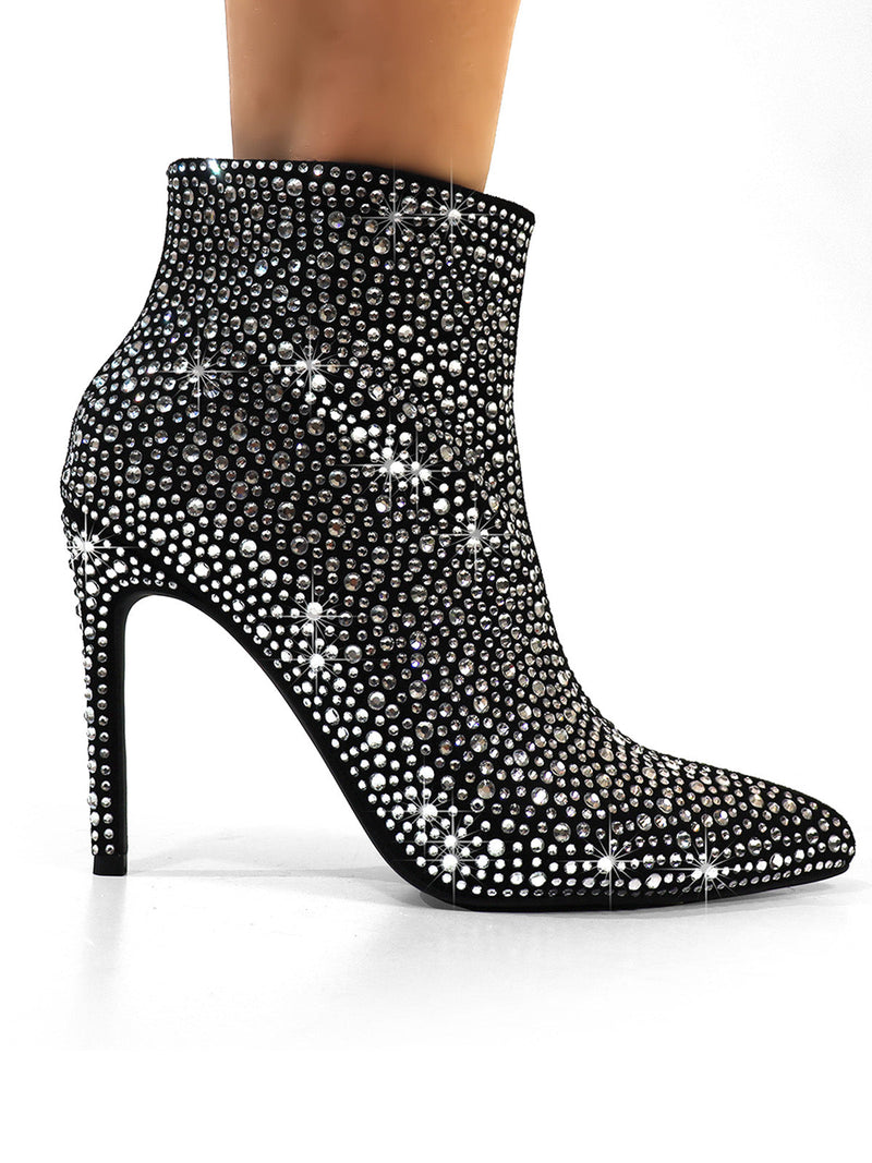 Izara Rhinestone Ankle Boots