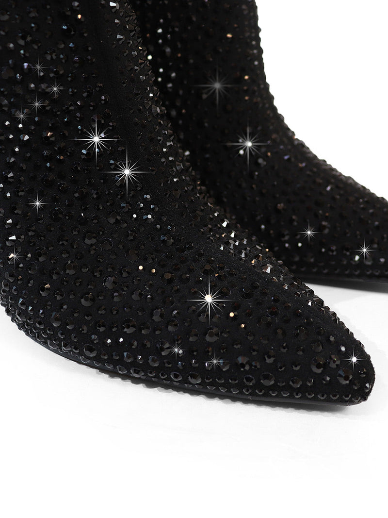 Izara Rhinestone Ankle Boots