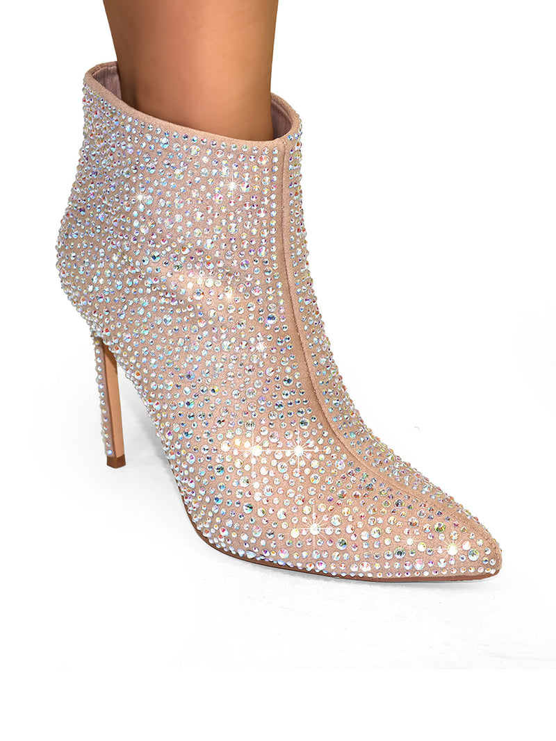 Izara Rhinestone Ankle Boots