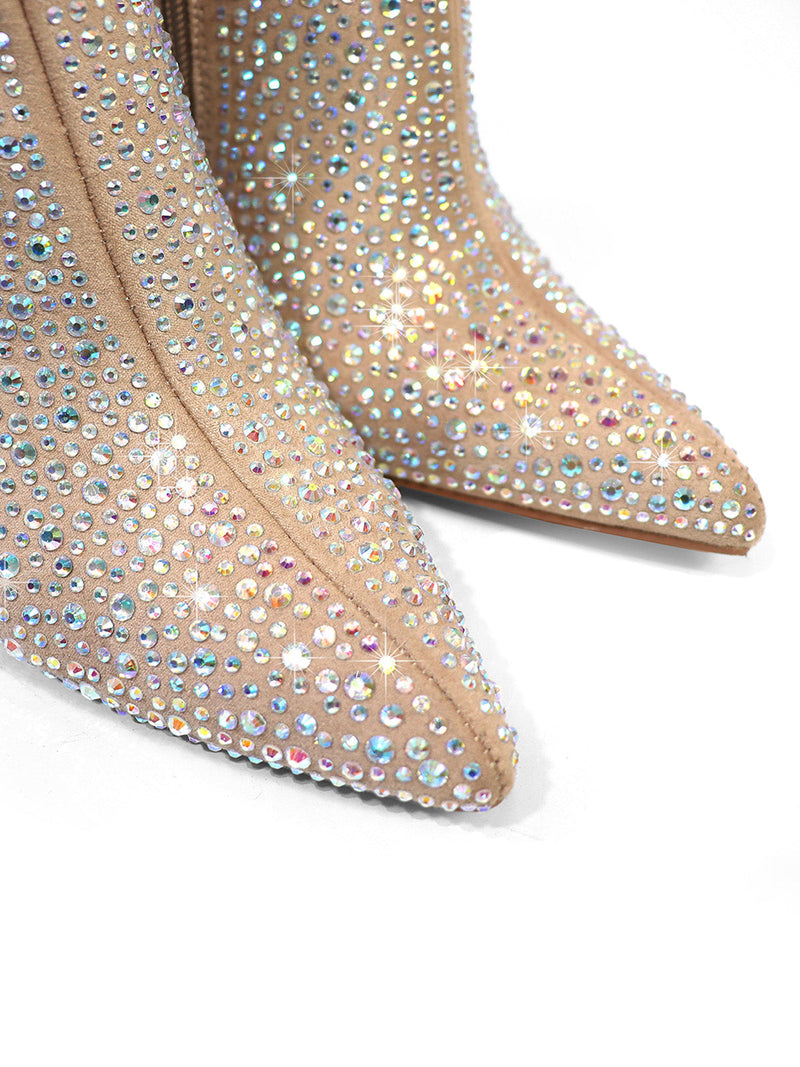Izara Rhinestone Ankle Boots