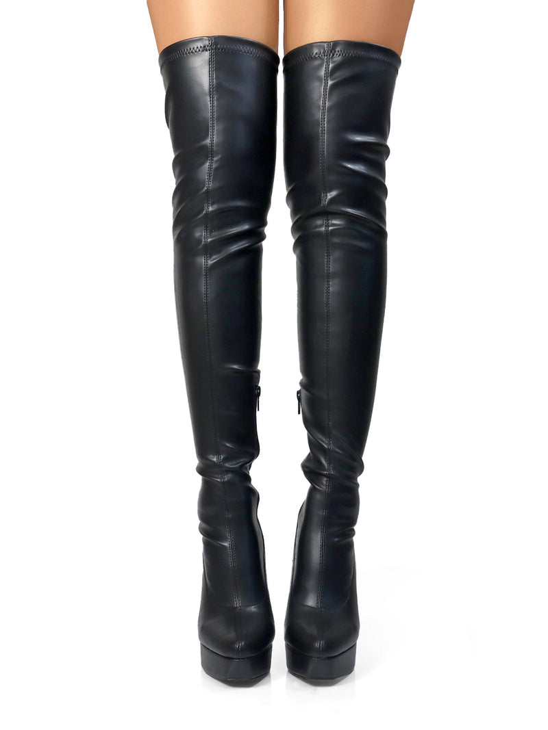Jadore Stretchy Thigh High Boots