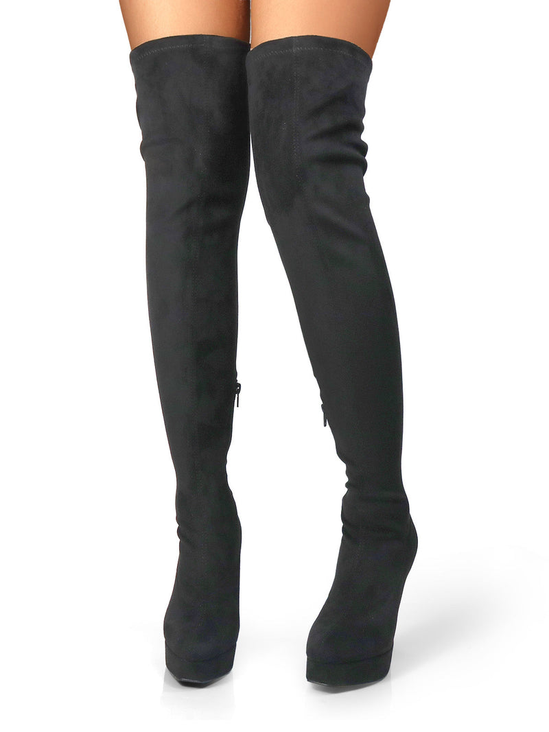 Jadore Stretchy Thigh High Boots