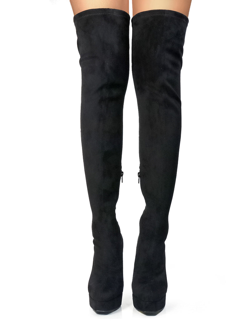 Jadore Stretchy Thigh High Boots