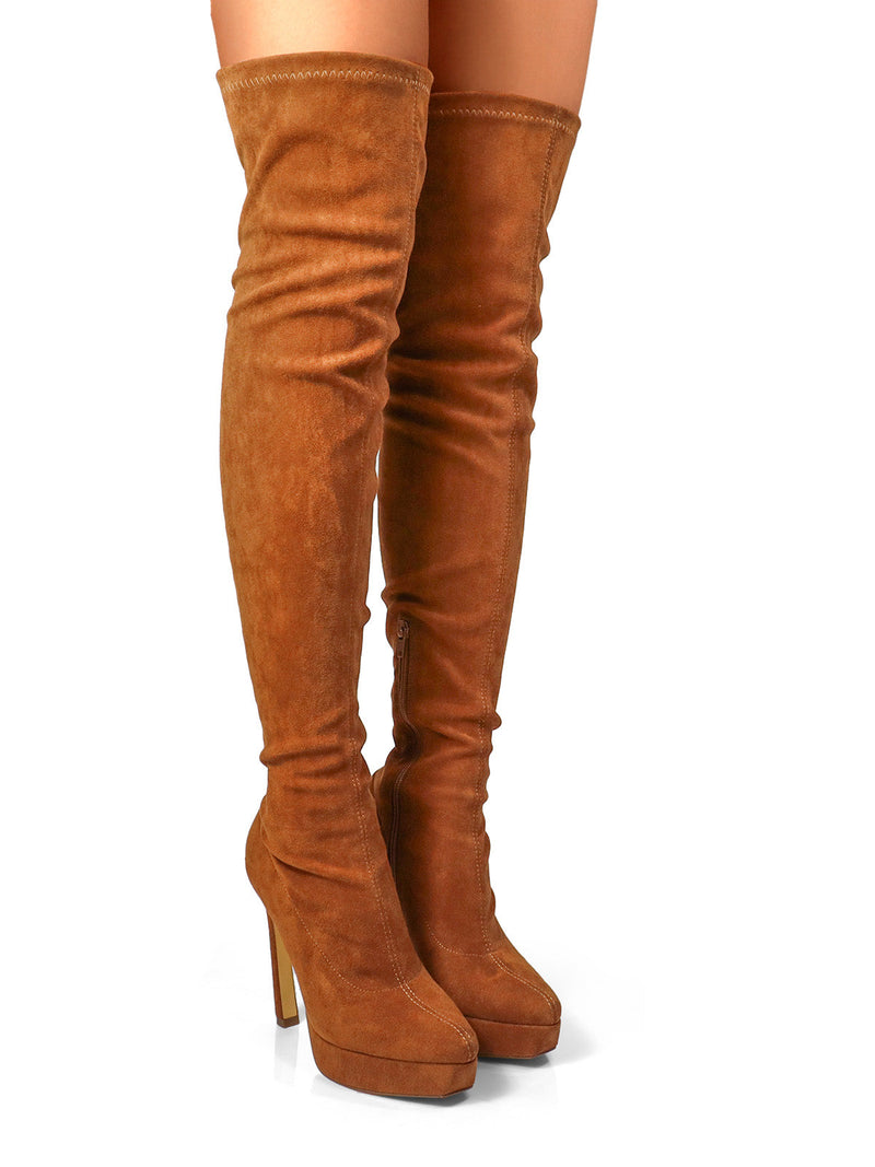 Jadore Stretchy Thigh High Boots