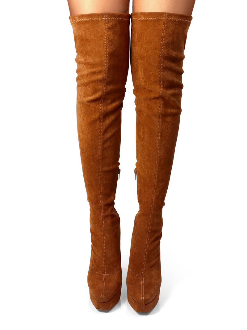 Jadore Stretchy Thigh High Boots