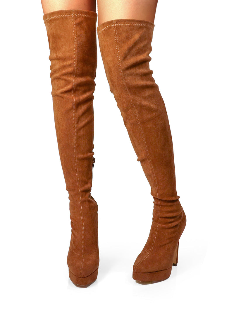 Jadore Stretchy Thigh High Boots