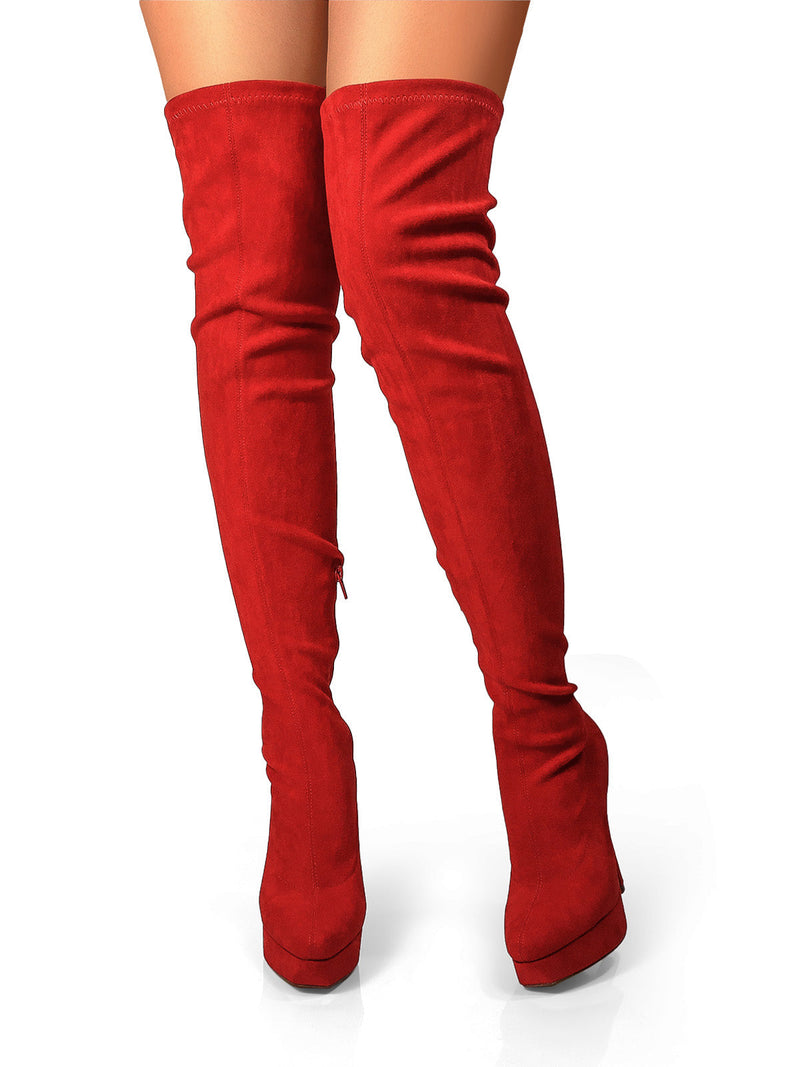 Jadore Stretchy Thigh High Boots