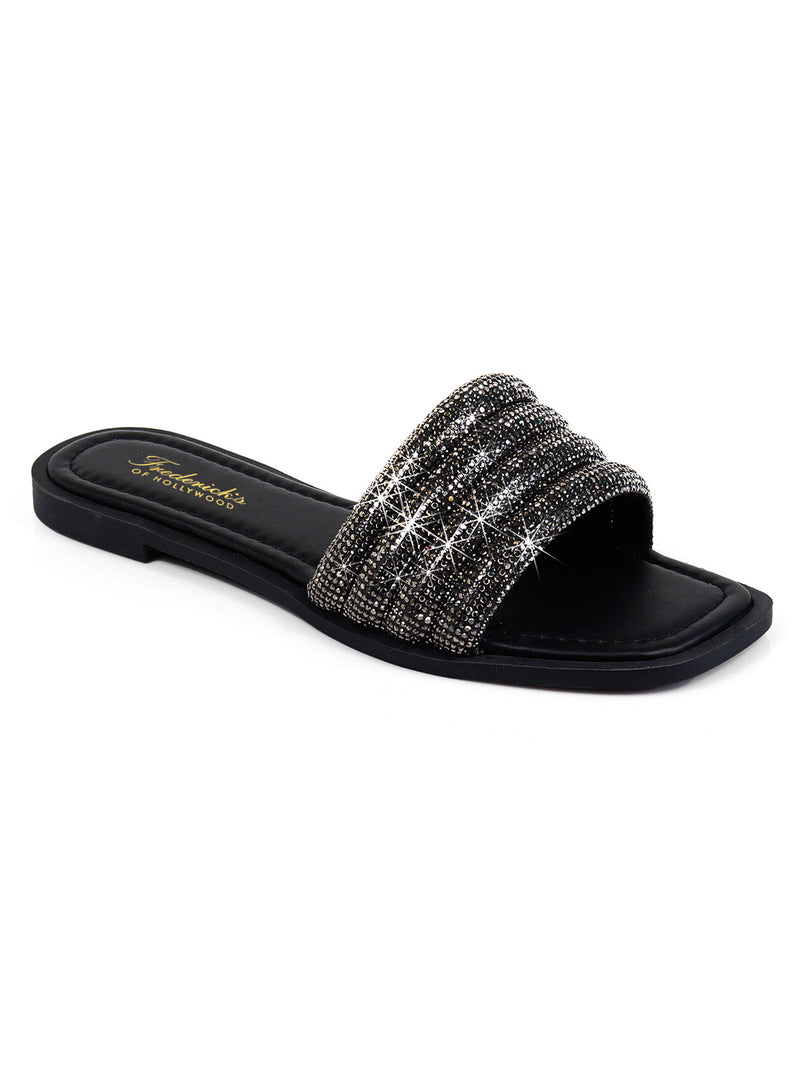 Jennifer Rhinestone Slide Sandals