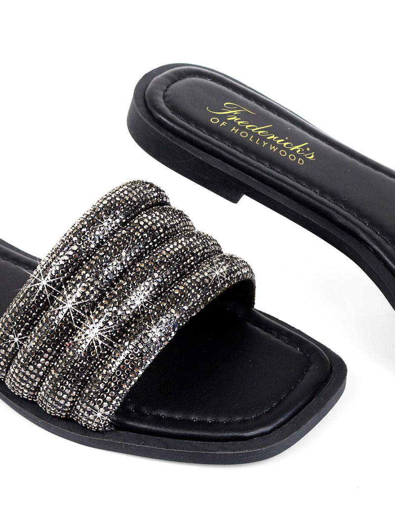 Jennifer Rhinestone Slide Sandals