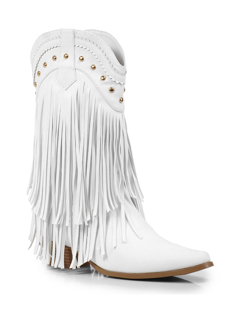 Lizzy Stud Fringe Bootie