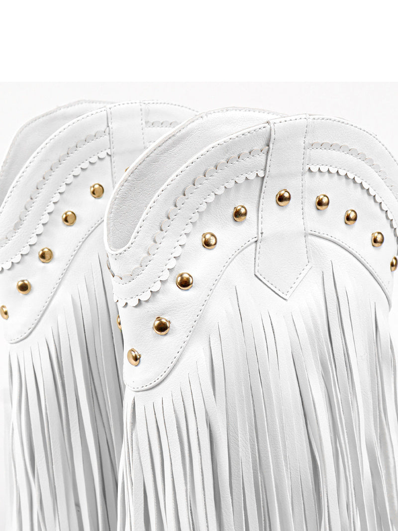 Lizzy Stud Fringe Bootie