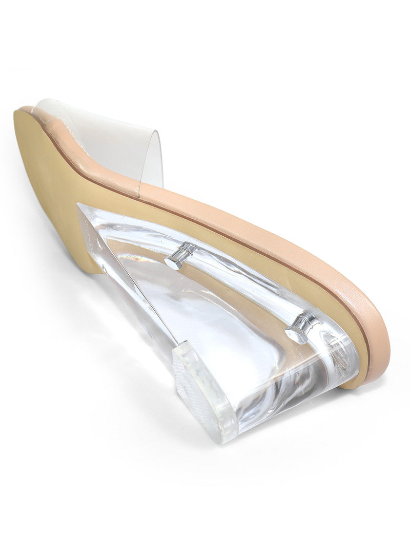 Lora Transparent Mule Wedges