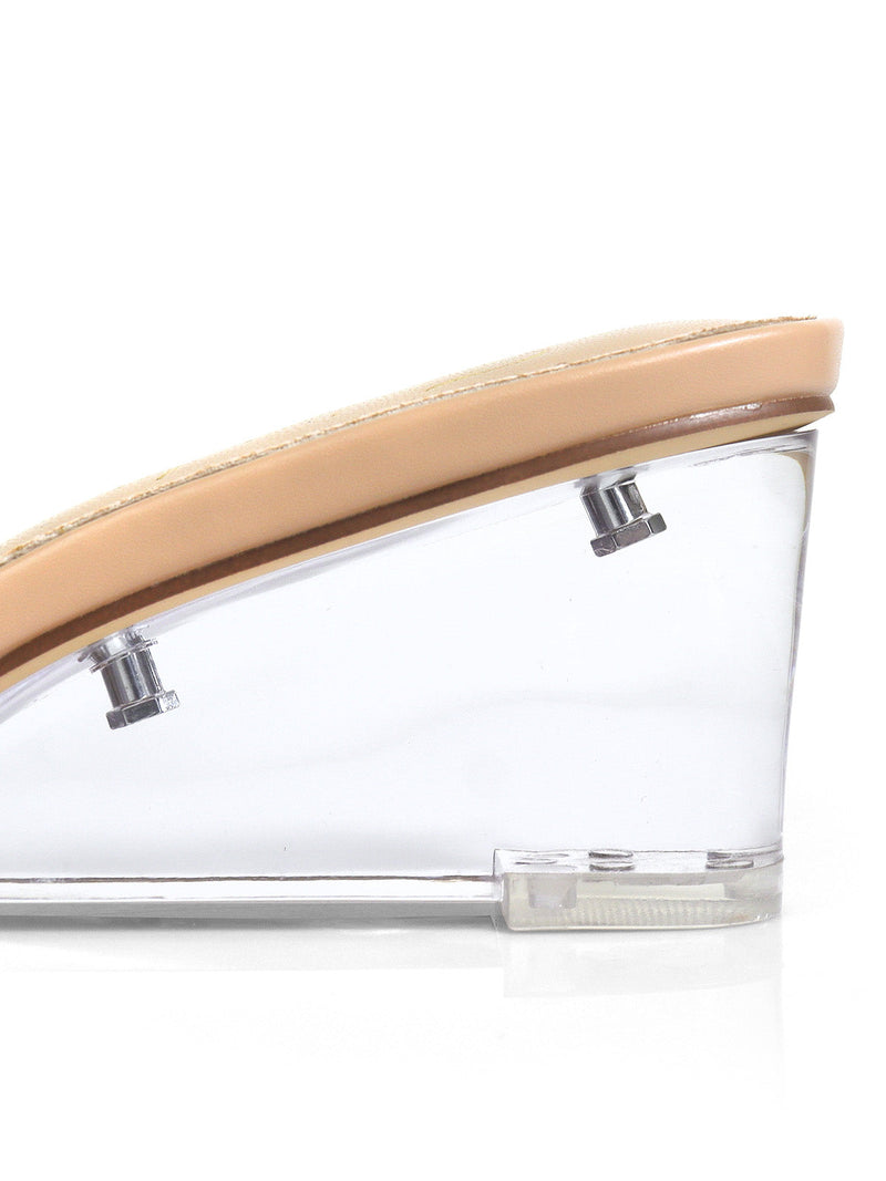 Lora Transparent Mule Wedges