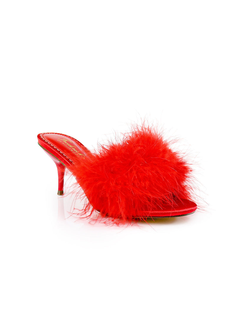 Luxor Feather Mule - Red