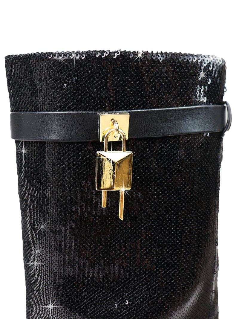 Maria Drape Over Knee Wedge Boots