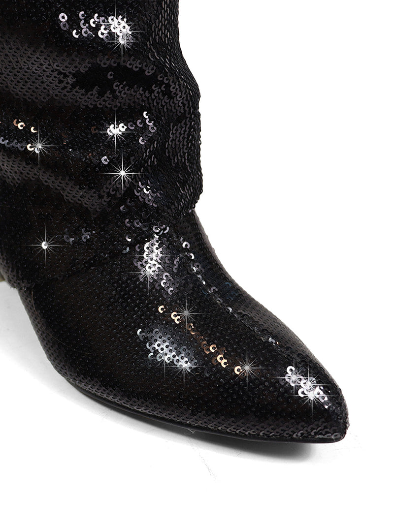 Maria Drape Over Knee Wedge Boots