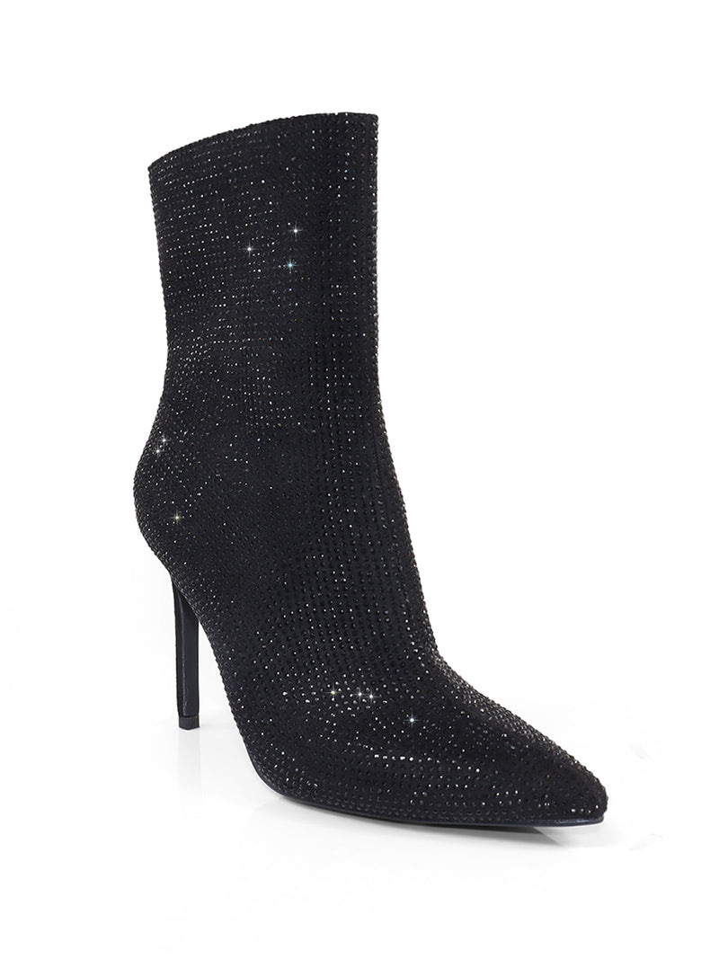 Nadia Rhinestone Booties - Frederick's of Hollywood