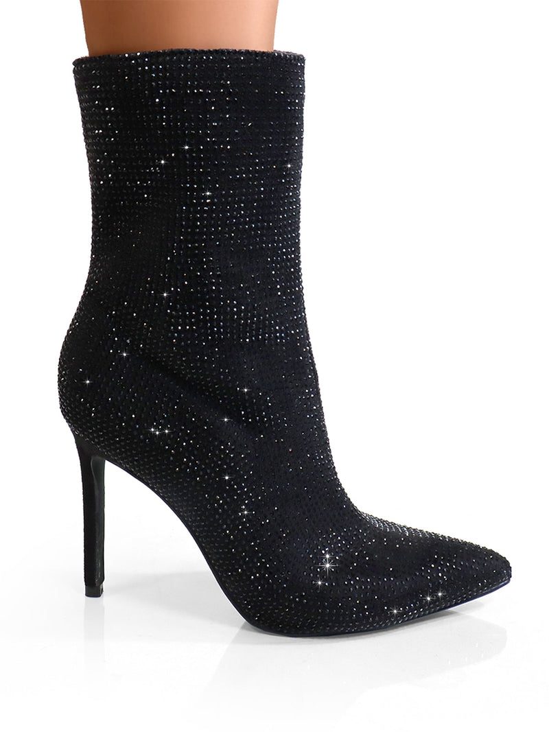 Nadia Rhinestone Booties - Frederick's of Hollywood