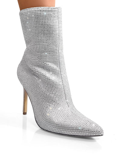 Nadia Rhinestone Booties - Frederick's of Hollywood