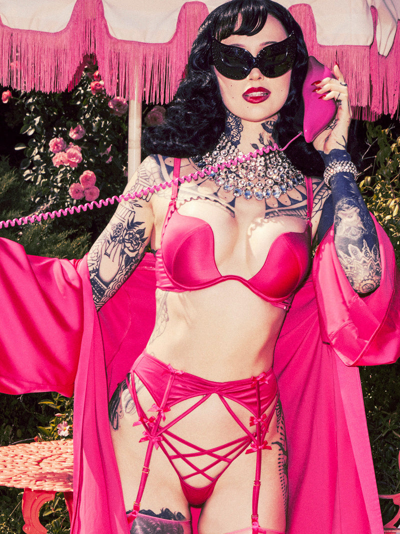Petra Satin Short Robe