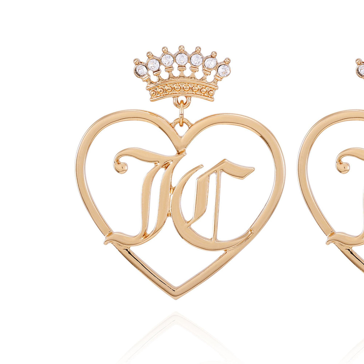 Crown Stud Heart Hoop Drop Earrings