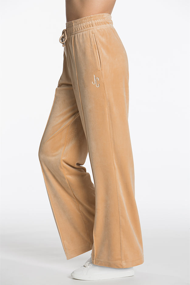 Wide Leg Velour Sweatpants