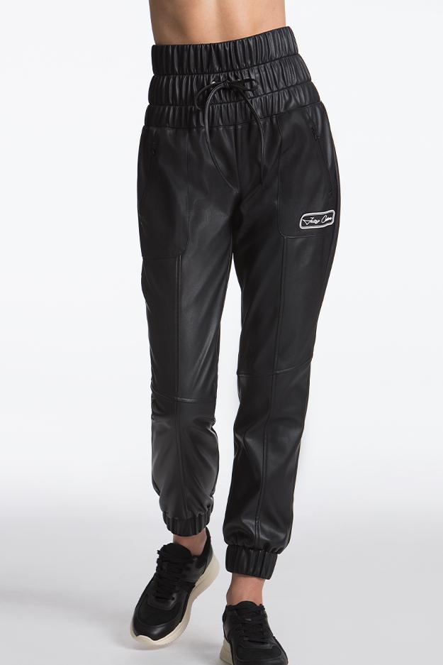 Faux Leather Jogger