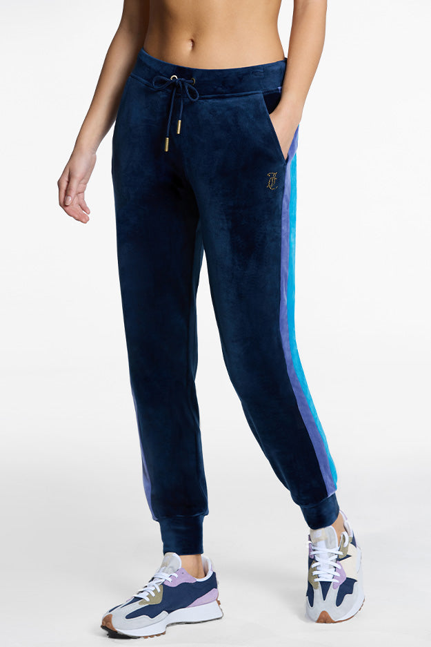 Double Stripe Velour Jogger