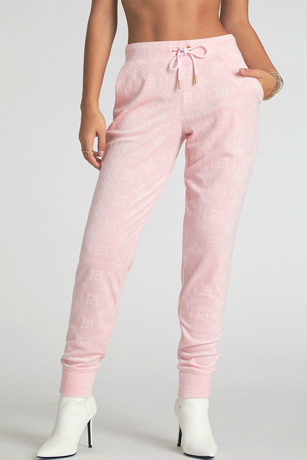 Embossed Velour Pants