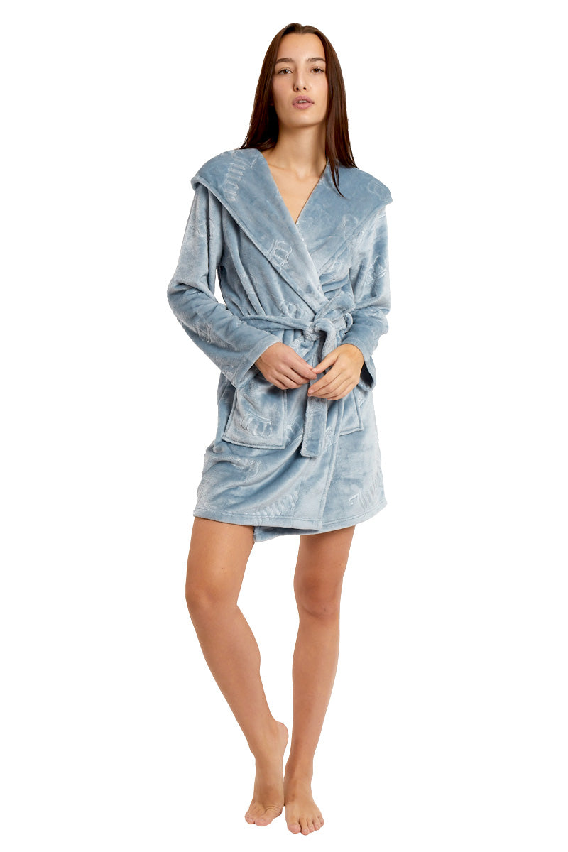 Hooded Luxe Plush Robe - Juicy Couture