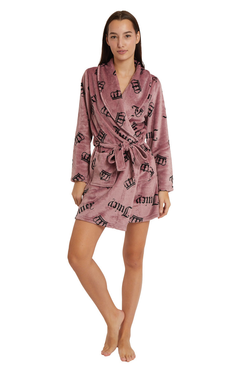 Shawl Collar Plush Robe