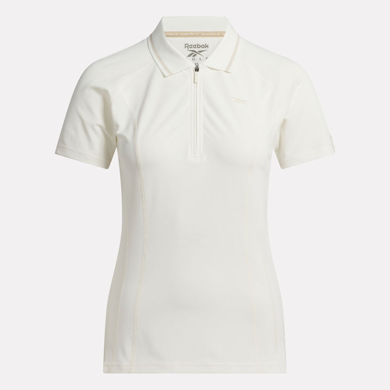Women's Short Sleeve Zip Bodycon Golf Polo Shirt