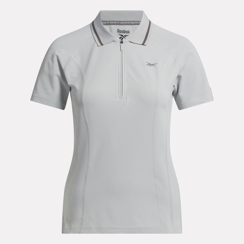Women's Short Sleeve Zip Bodycon Golf Polo Shirt