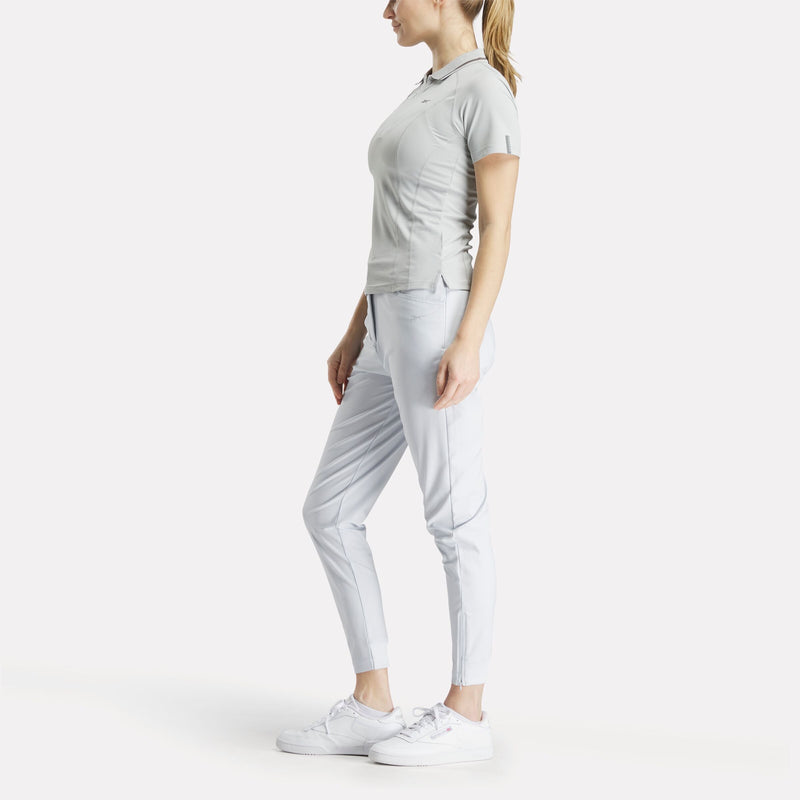 Women's Short Sleeve Zip Bodycon Golf Polo Shirt