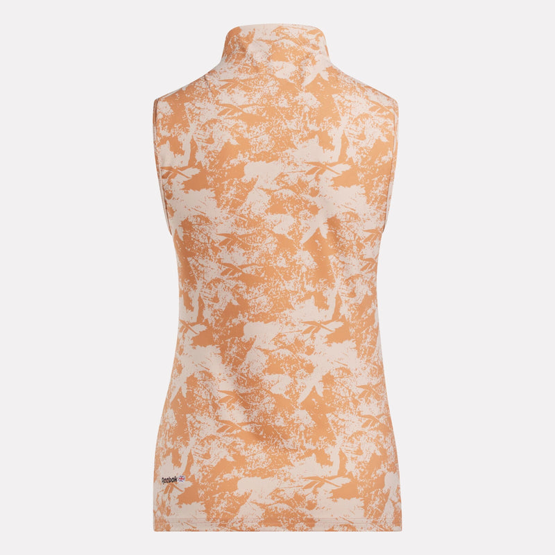 Women's Sleeveless Mock Neck Golf Top - Vector Abstract Print