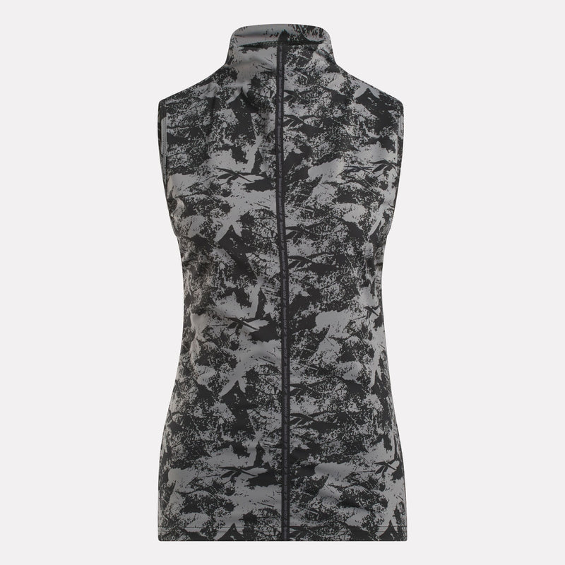 Women's Sleeveless Mock Neck Golf Top - Vector Abstract Print