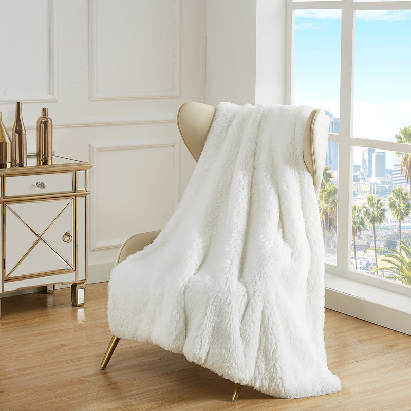 Shaggy Faux Fur Plush Blanket - Juicy Couture