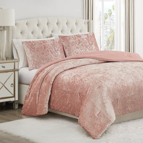 Crushed Velvet Comforter Set