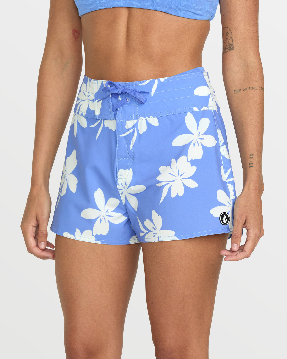 Women's Coco Island Vintage 2" Boardshorts - Light Blue Acid