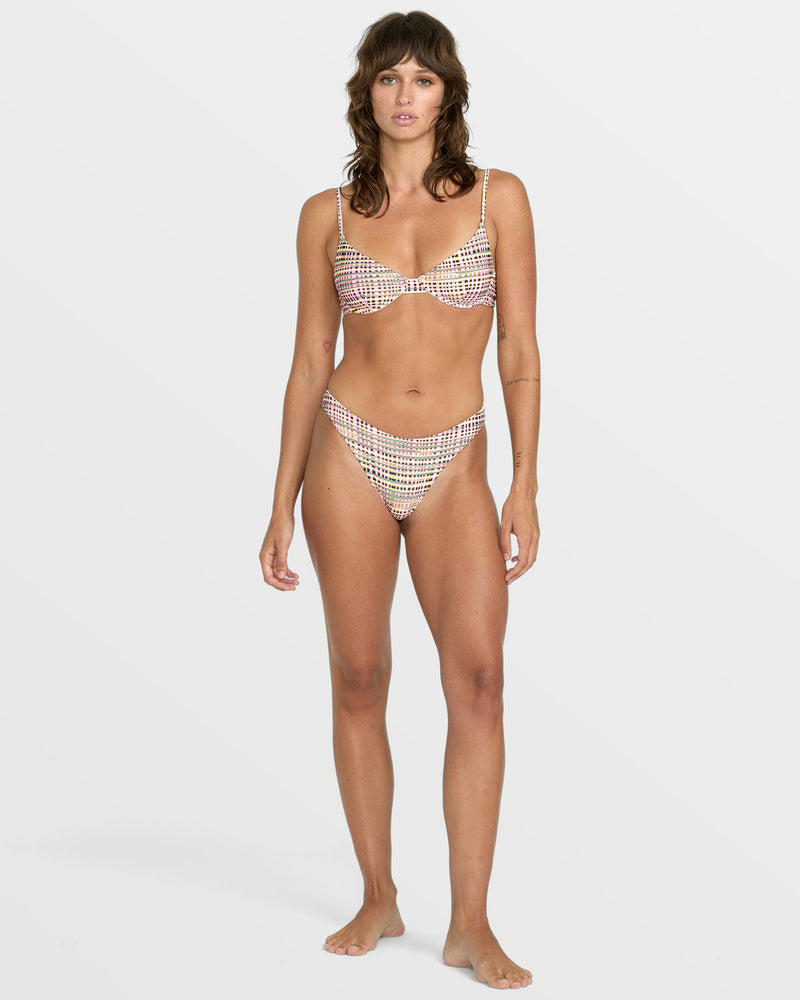 Women's Crossed Path Skimpy Bikini Bottom - Multi